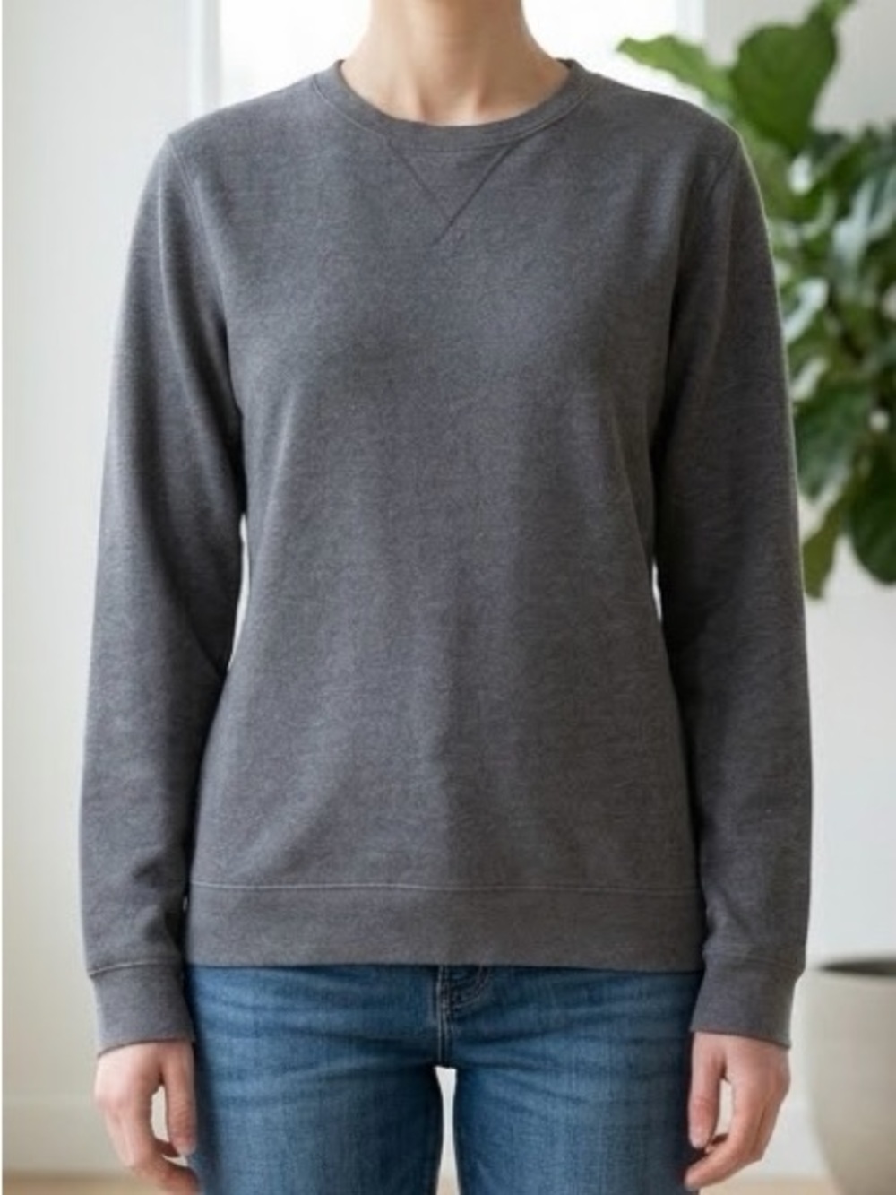 Tek Gear Ultrasoft Fleece Sweatshirt Sz S Heather Grey Crewneck Pullover EUC